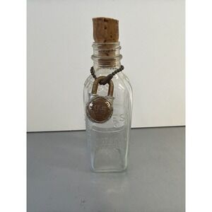 Vintage Hires Root Beer Extract 3 fl oz Embossed Glass Bottle with Walsco 95 Pad